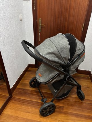 Carro de bebé 2 en 1 gris