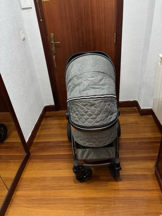 Carro de bebé 2 en 1 gris