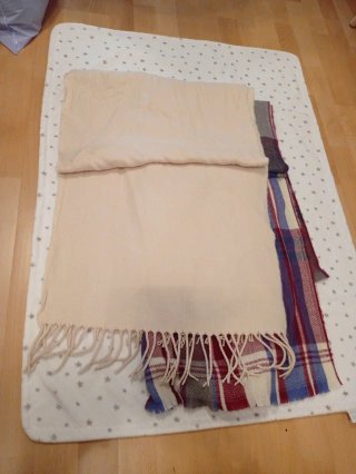 Lote 2 Bufandas Mujer Primark Beige Multicolor
