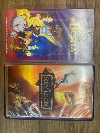 Lote  6 VHS Disney Clásicos (Español)