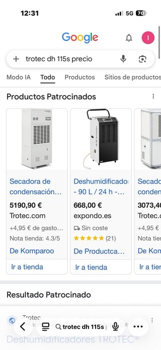 Deshumidificador Trotec DH 115 S
