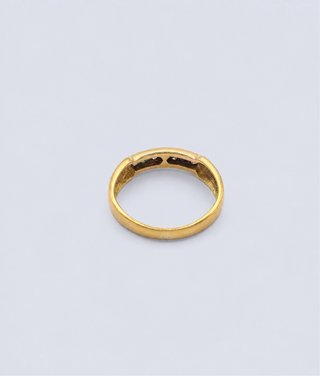 Anillo oro 18k piedras color