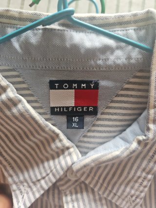 Camisa Tommy Hilfiger Rayas Azul y Blanca