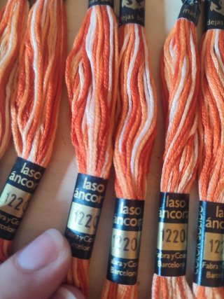 Madejas de hilo bordar anchor colores
