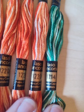 Madejas de hilo bordar anchor colores