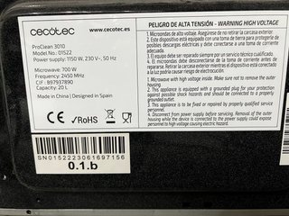 Microondas Cecotec Proclean 3010