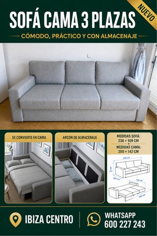 Sofa cama ikea nuevo a estrenar