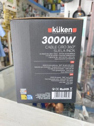 Plancha de Vapor Küken 3000W Suela Inox