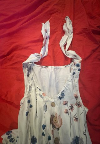 Vestito bianco floreale taglia M