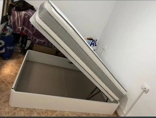 Canapé abatible madera con colchón super oferta