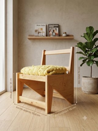 Sillón Artesanal de Pino Valsaín Macizo