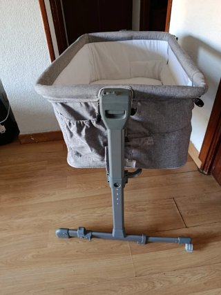 Minicuna colecho Kinderkraft gris