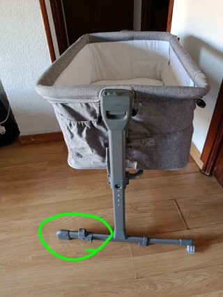 Minicuna colecho Kinderkraft gris