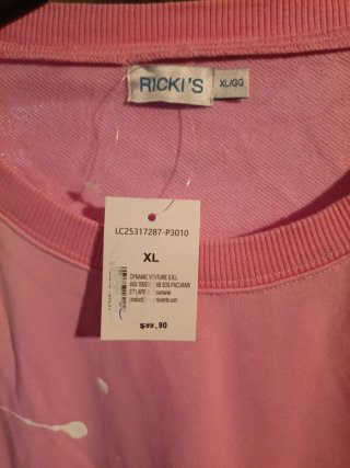 Sudadera Ricki's Rosa Estilo Paint Splatter