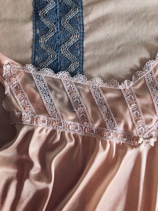 Camisón satén rosa talla 42