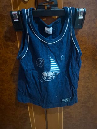 Camiseta sin mangas azul 18 meses
