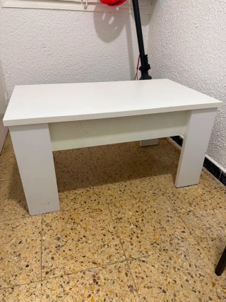 Sofá modular gris 3 plazas + mesa
