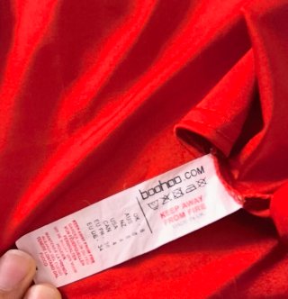 Vestido Boohoo Rojo Talla S