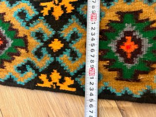 Tappeto Kilim Lana Beige e Rosa