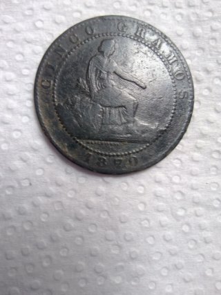 Moneda Gobierno Provisional 5 Centimos