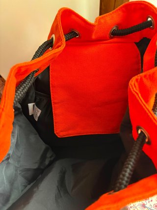 Mochila Saco Dragon Ball Naranja y Blanca