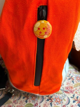 Mochila Saco Dragon Ball Naranja y Blanca