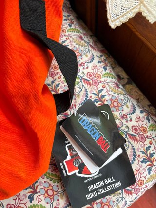 Mochila Saco Dragon Ball Naranja y Blanca
