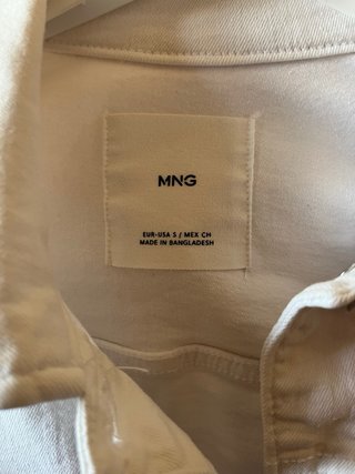 Chaqueta vaquera blanca Mango