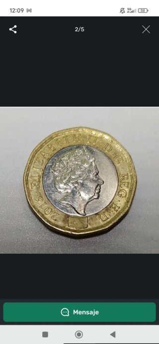 Moneda Antigua Reina de Inglaterra
