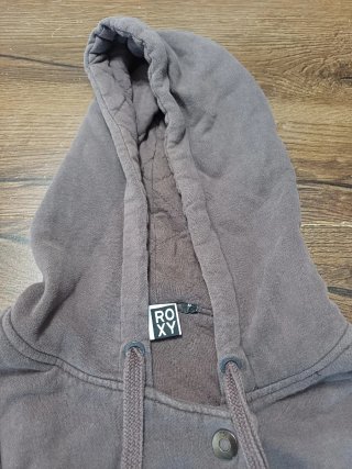 Sudadera de Roxy marrón con cremallera lateral