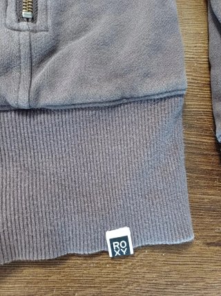 Sudadera de Roxy marrón con cremallera lateral