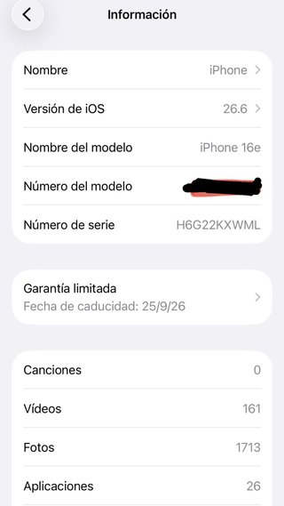 iPhone 16e Negro CON GARANTÍA