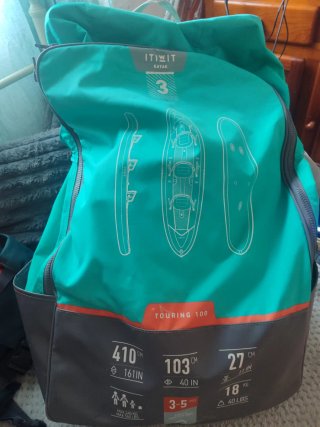 Itiwit 100 Kayak: Suelo, 3 Asientos, Mochila