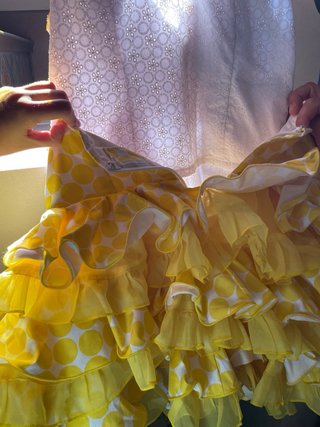 Vestido Flamenca Amarillo con Lunares