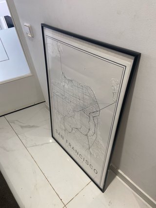 Cuadro Mapa San Francisco 90x60