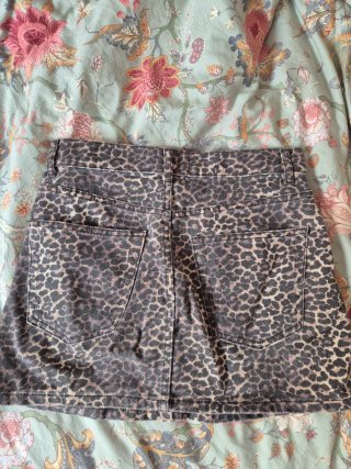 Minifalda vaquera leopardo