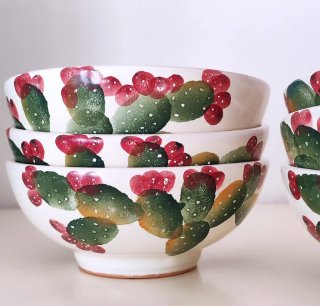 6 ciotole ceramica Salento dipinte a mano