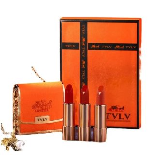 Set Pintalabios Velvet TVLV Naranja y Rojo