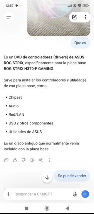 DVD Controladores ASUS ROG STRIX H370-F