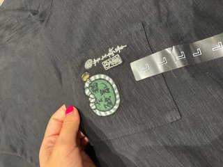 Camiseta negra con estampado japonés Talla L