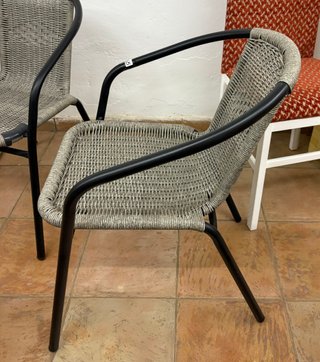2 SILLAS EXTERIOR MIMBRE GRIS