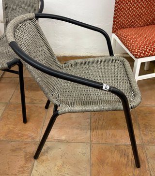 2 SILLAS EXTERIOR MIMBRE GRIS