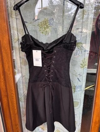Mini abito pizzo nero