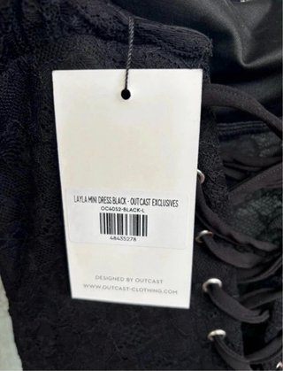 Mini abito pizzo nero