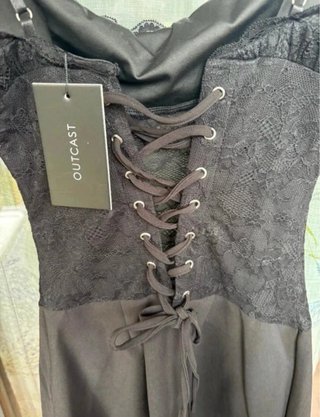 Mini abito pizzo nero
