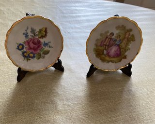 2 Platitos Decorativos Vintage Cerámica