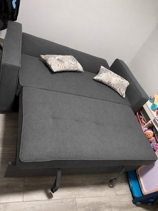 Sofá Cama 3 Plazas Tela Gris