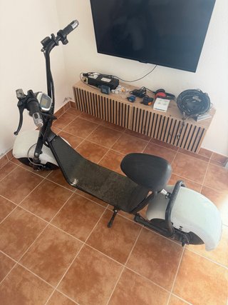 Citycoco Scooter Eléctrica Blanca y Negra