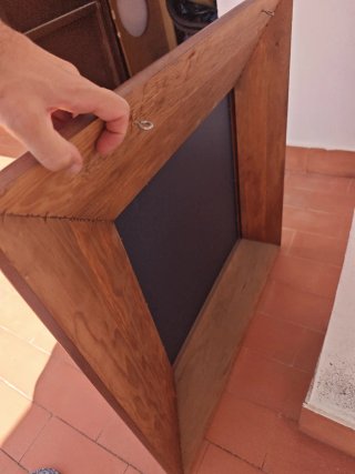 Espejo Cuadrado Madera Oscura