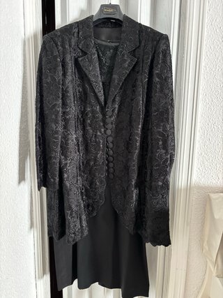 Vestido y abrigo fiesta hecho a medida